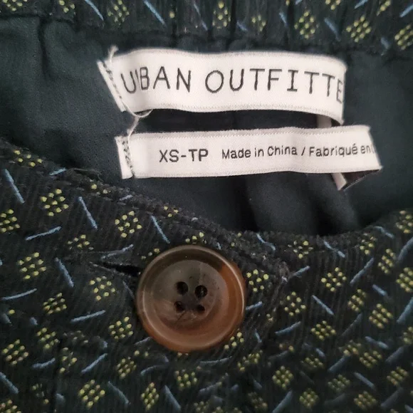 Urban Outfitters Green Pattern Corduroy Midi Dress XS - Picture 4 of 10